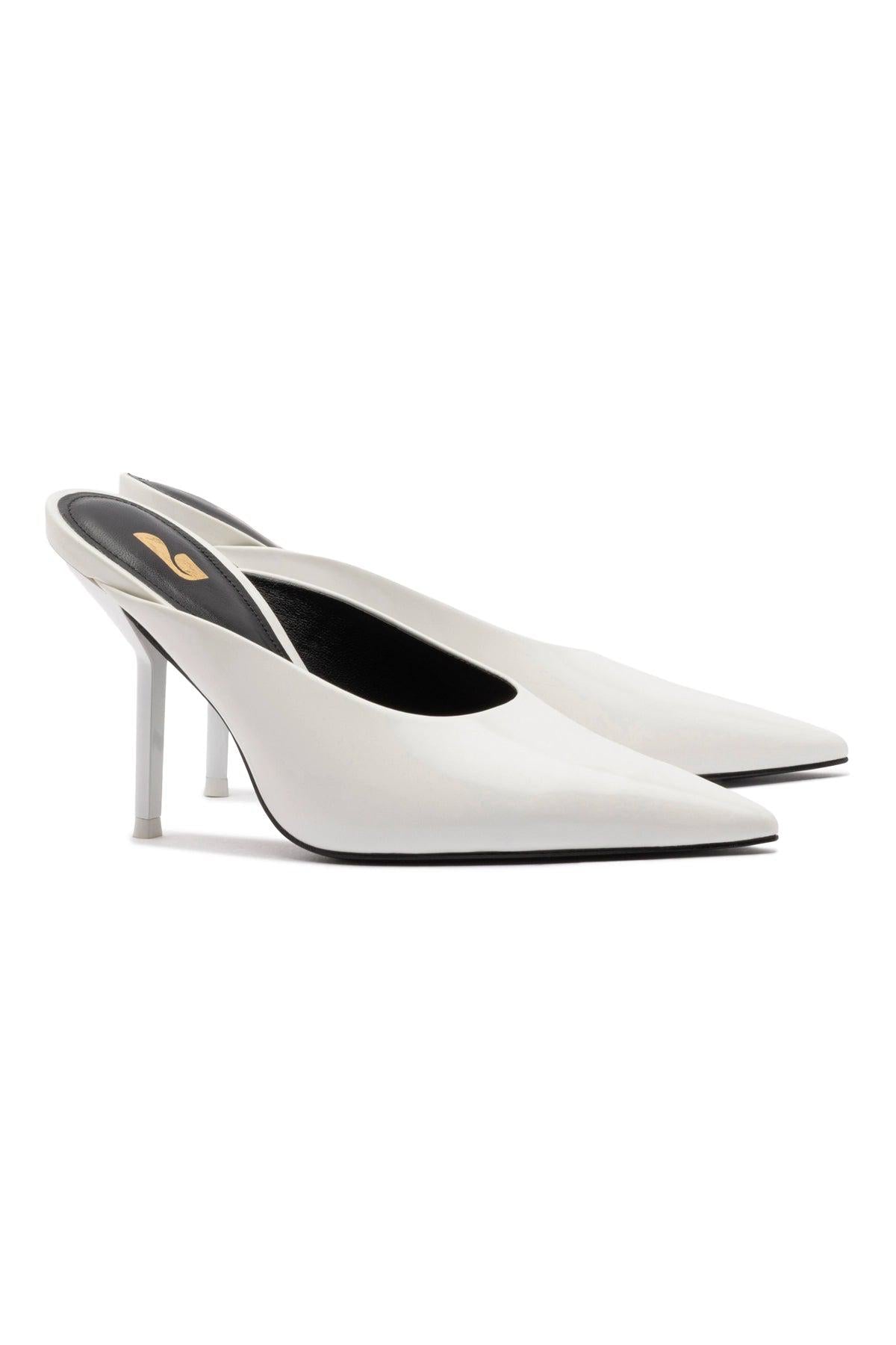Lova Mule In White Box Leather