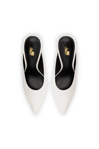 Lova Mule In White Box Leather
