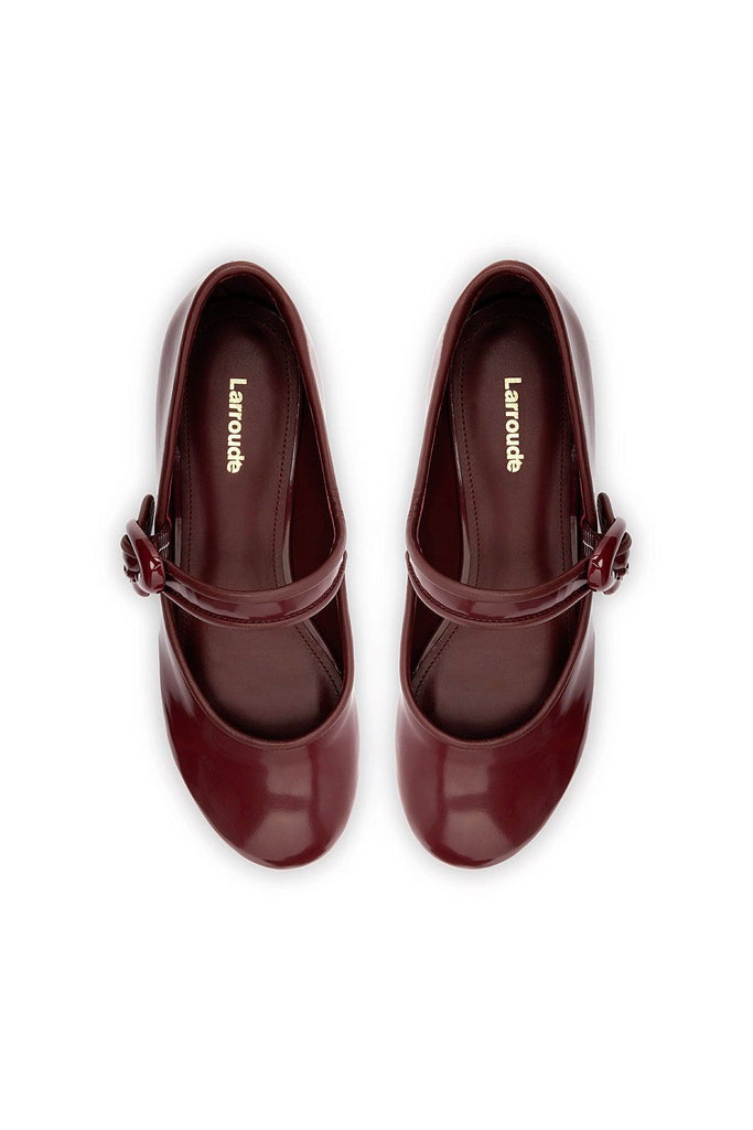 Verona Flatform In Burgundy Box Leather