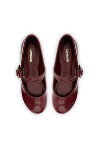 Verona Flatform In Burgundy Box Leather