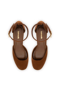 Ari Verona Low Pump In Burnt Umber Suede