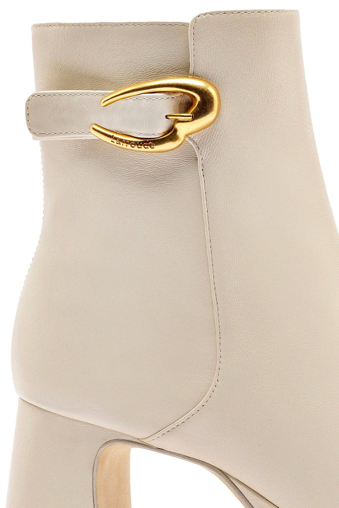 Dolly Verona Low Boot In Ivory Leather