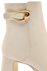 Dolly Verona Low Boot In Ivory Leather