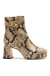 Dolly Verona Low Boot In Neutral Snake Leather