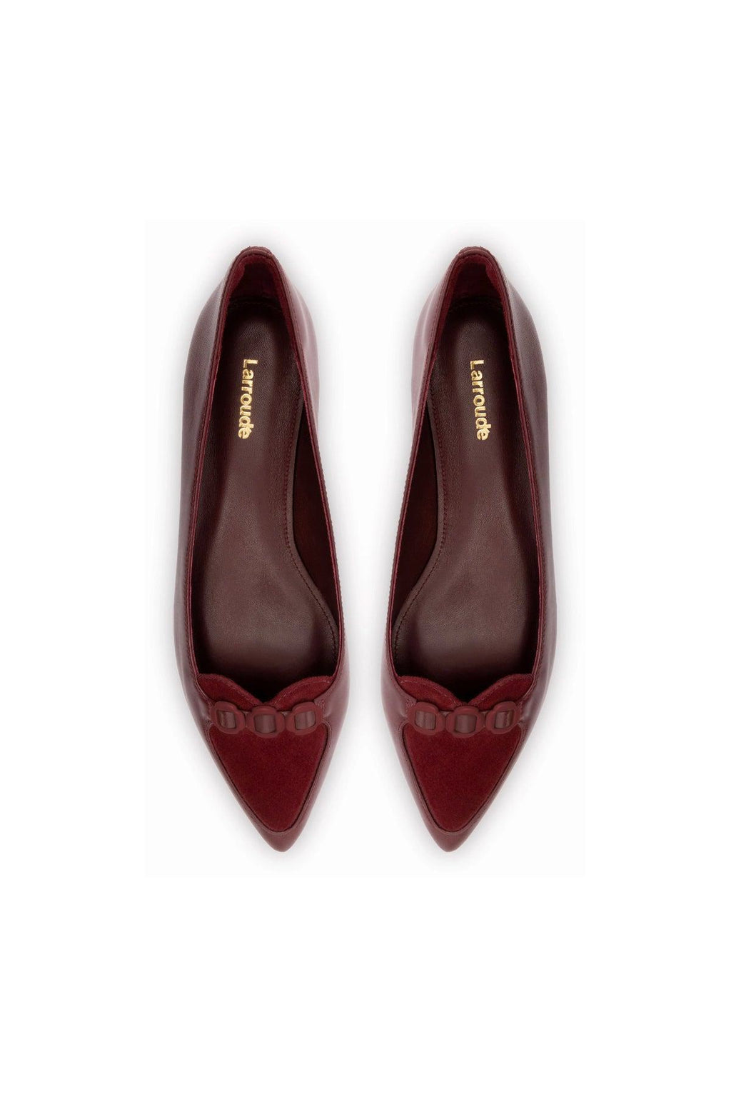 Audrey Flat In Burgundy Leather