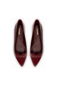 Audrey Flat In Burgundy Leather