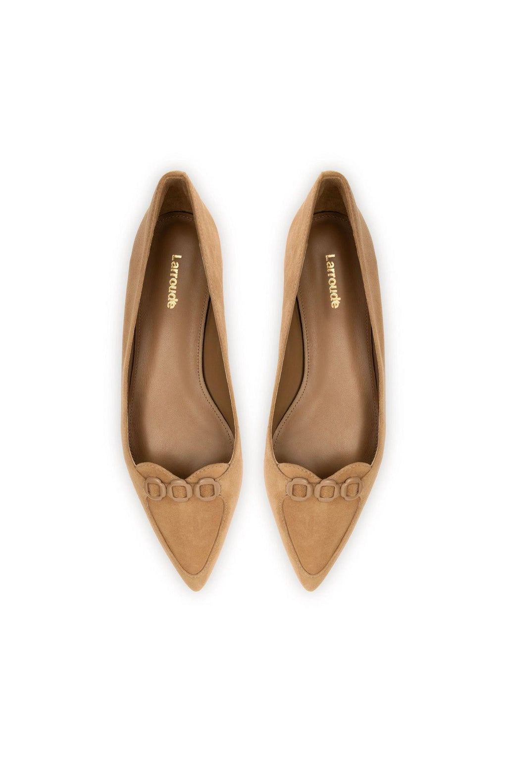 Audrey Flat In Hazelnut Suede