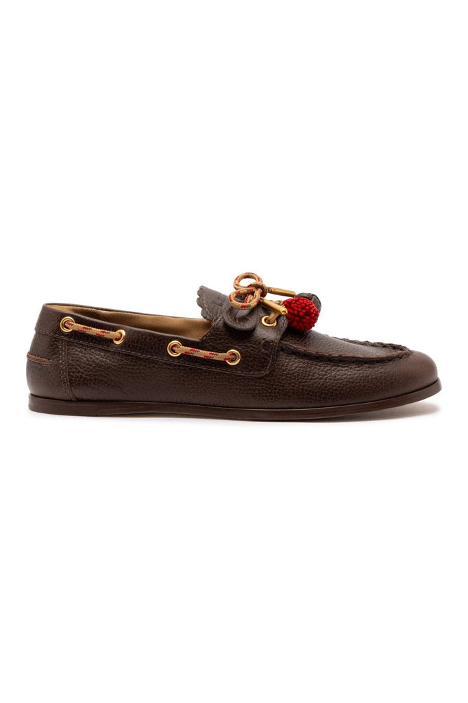 Cyprus Boat Shoe In Brown Leather