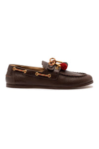 Cyprus Boat Shoe In Brown Leather