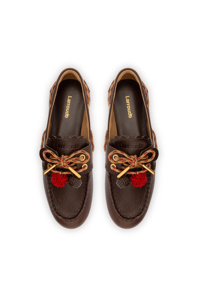 Cyprus Boat Shoe In Brown Leather