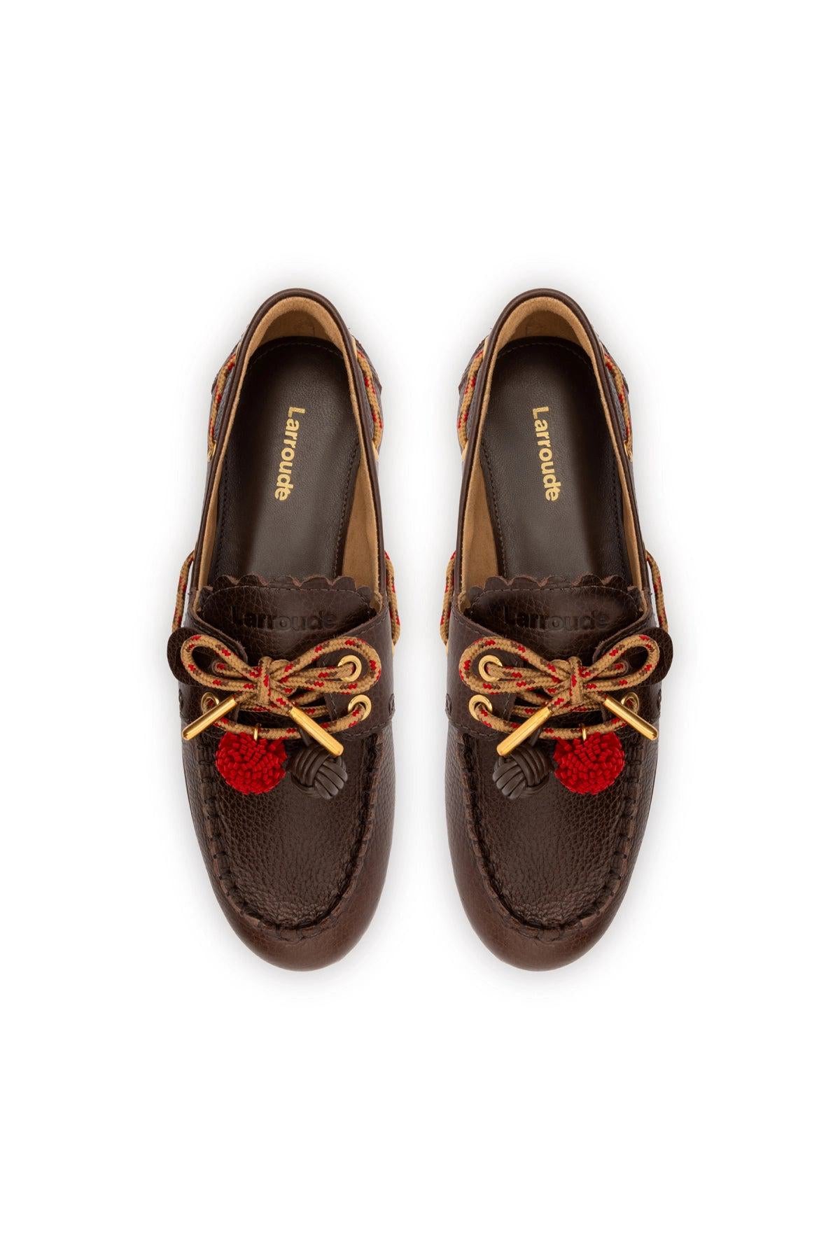 Cyprus Boat Shoe In Brown Leather