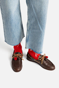 Cyprus Boat Shoe In Brown Leather