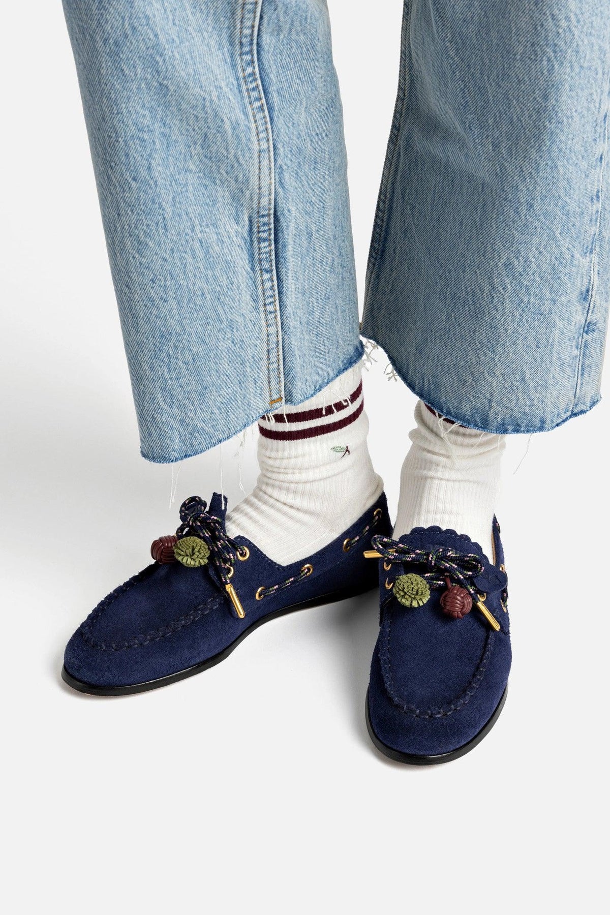 Cyprus Boat Shoe In Navy Suede