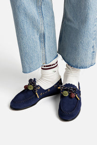 Cyprus Boat Shoe In Navy Suede