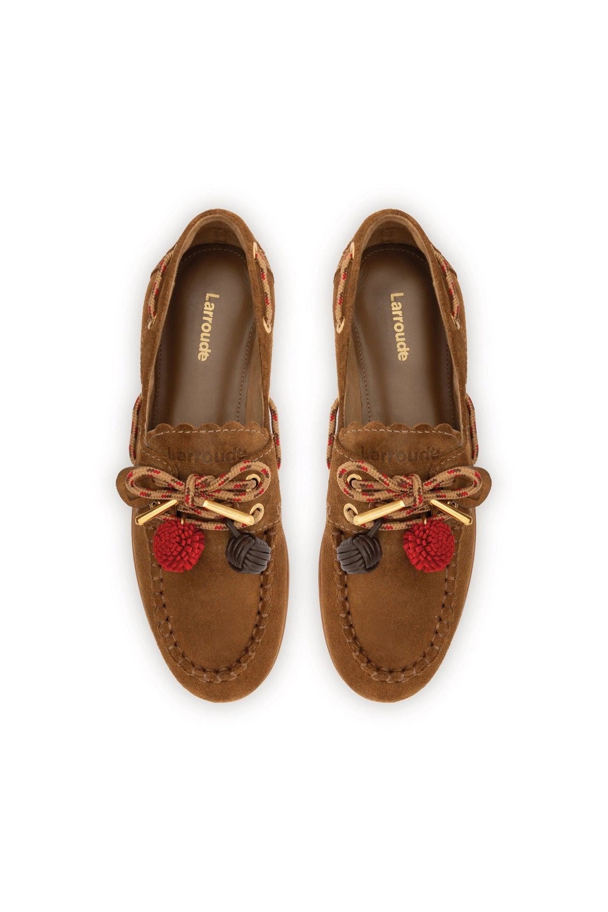 Cyprus Boat Shoe In Russet Suede