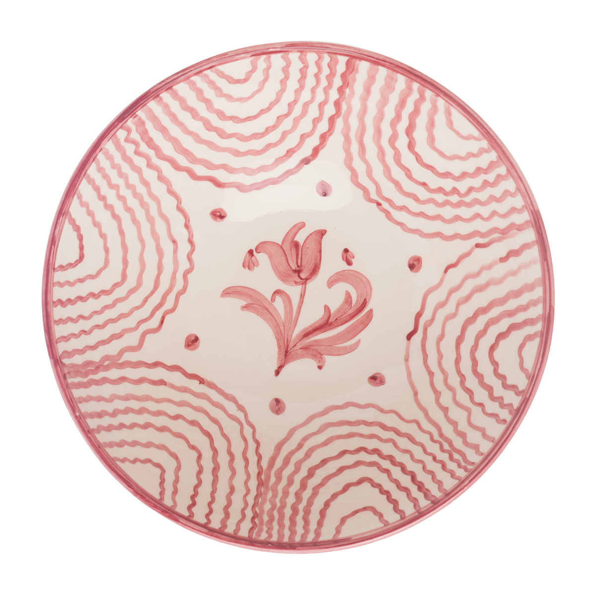 Flor Very Large Pink Serving Bowl