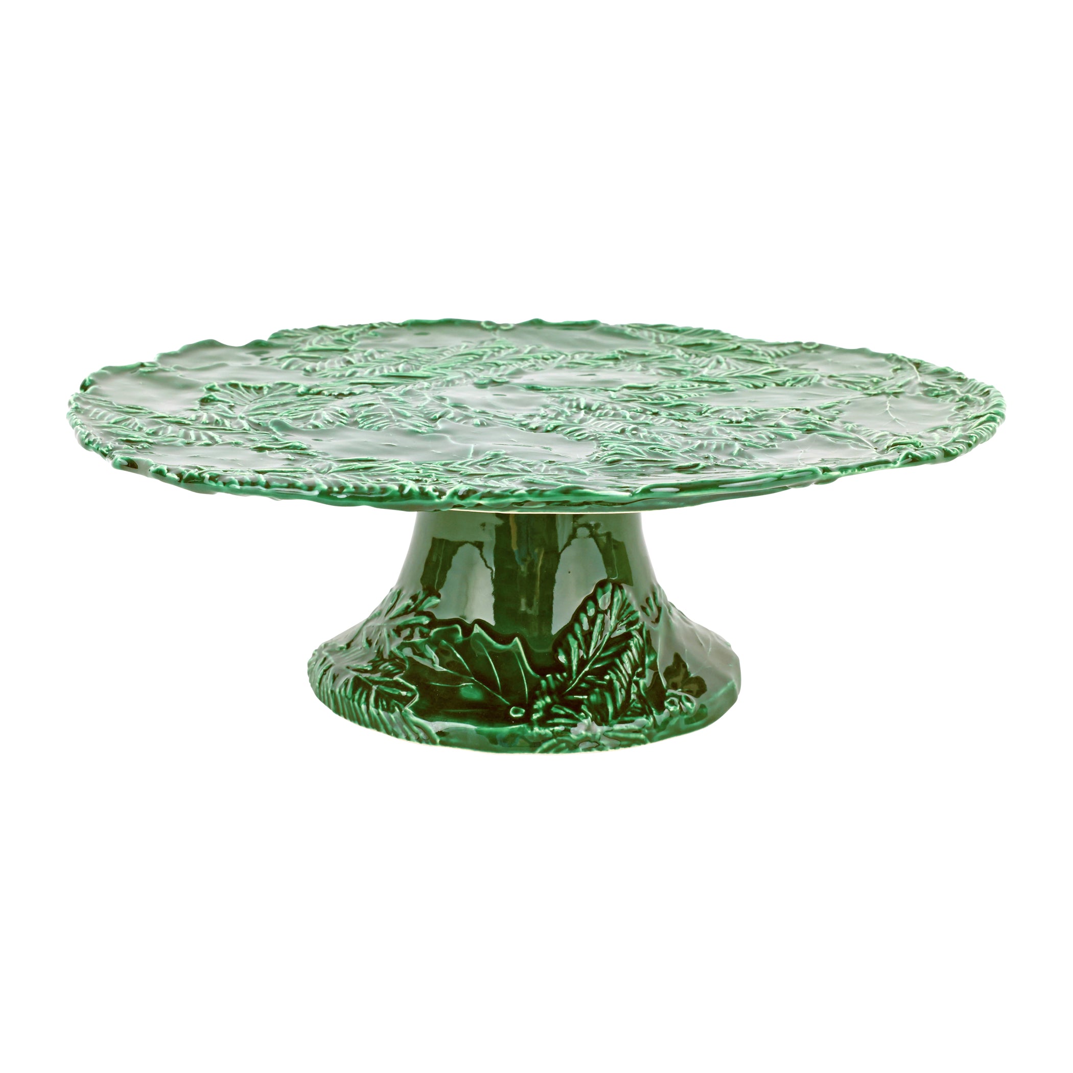Lastra Holiday Figural Cake Stand in Green
