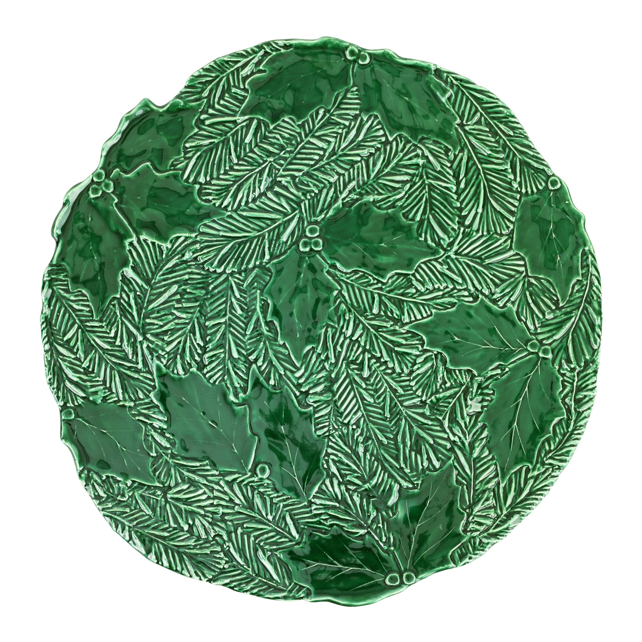 Lastra Holiday Figural Cake Stand in Green