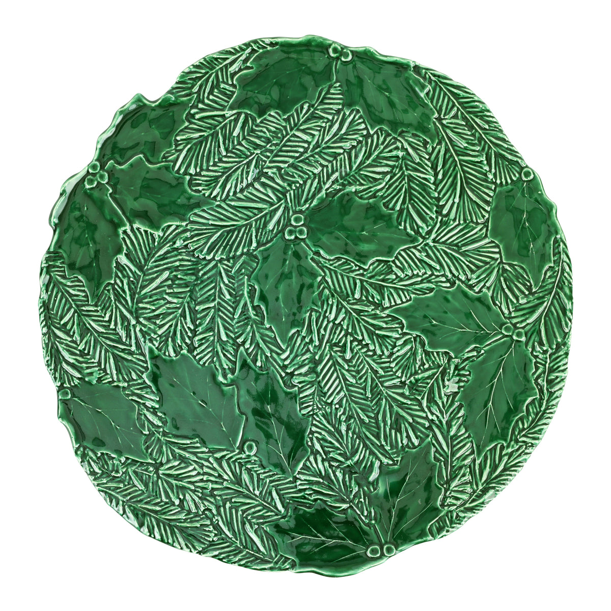 Lastra Holiday Figural Cake Stand in Green