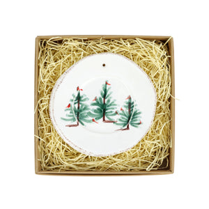 Lastra Holiday Round Ornament in Green