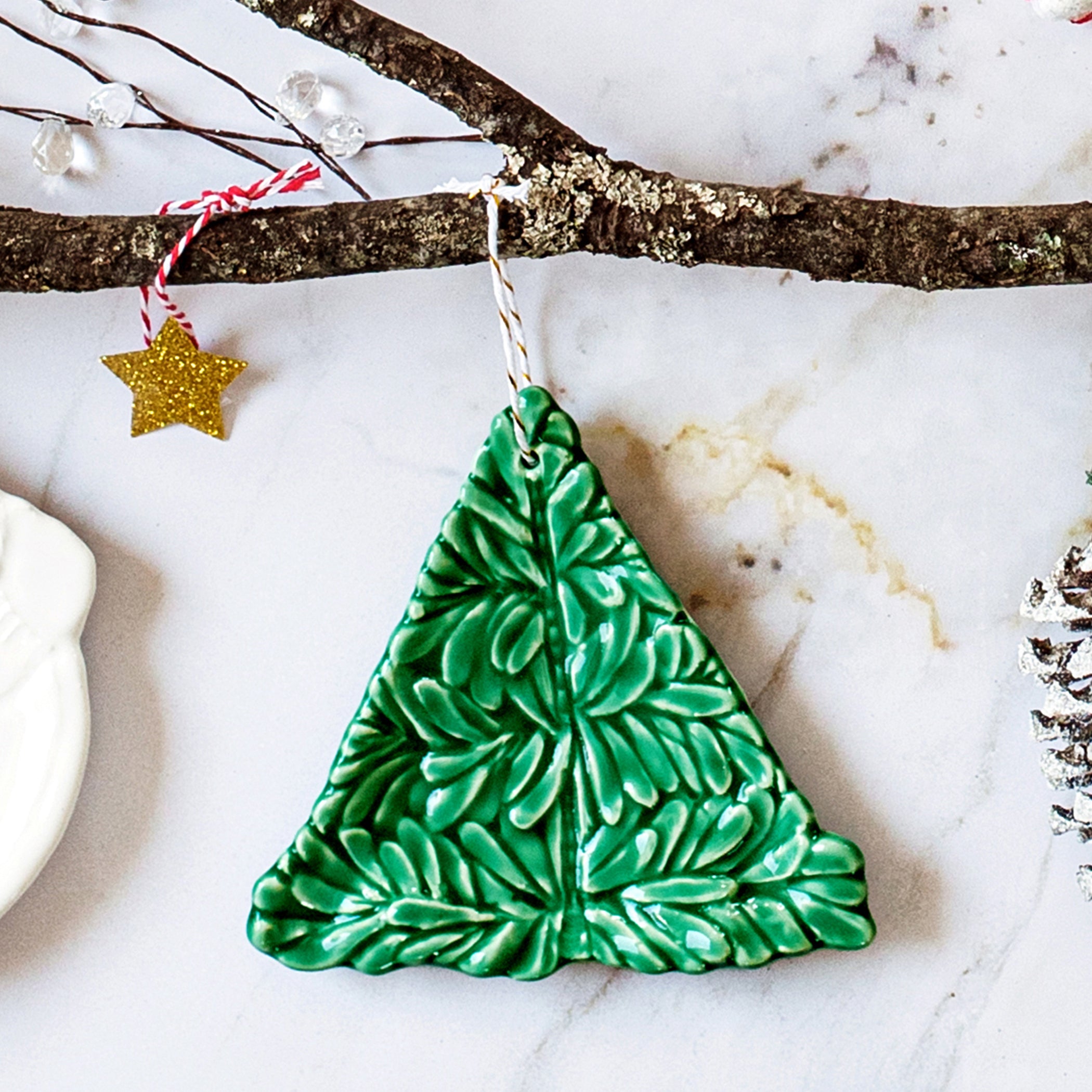 Lastra Holiday Green Figural Ornament in Green