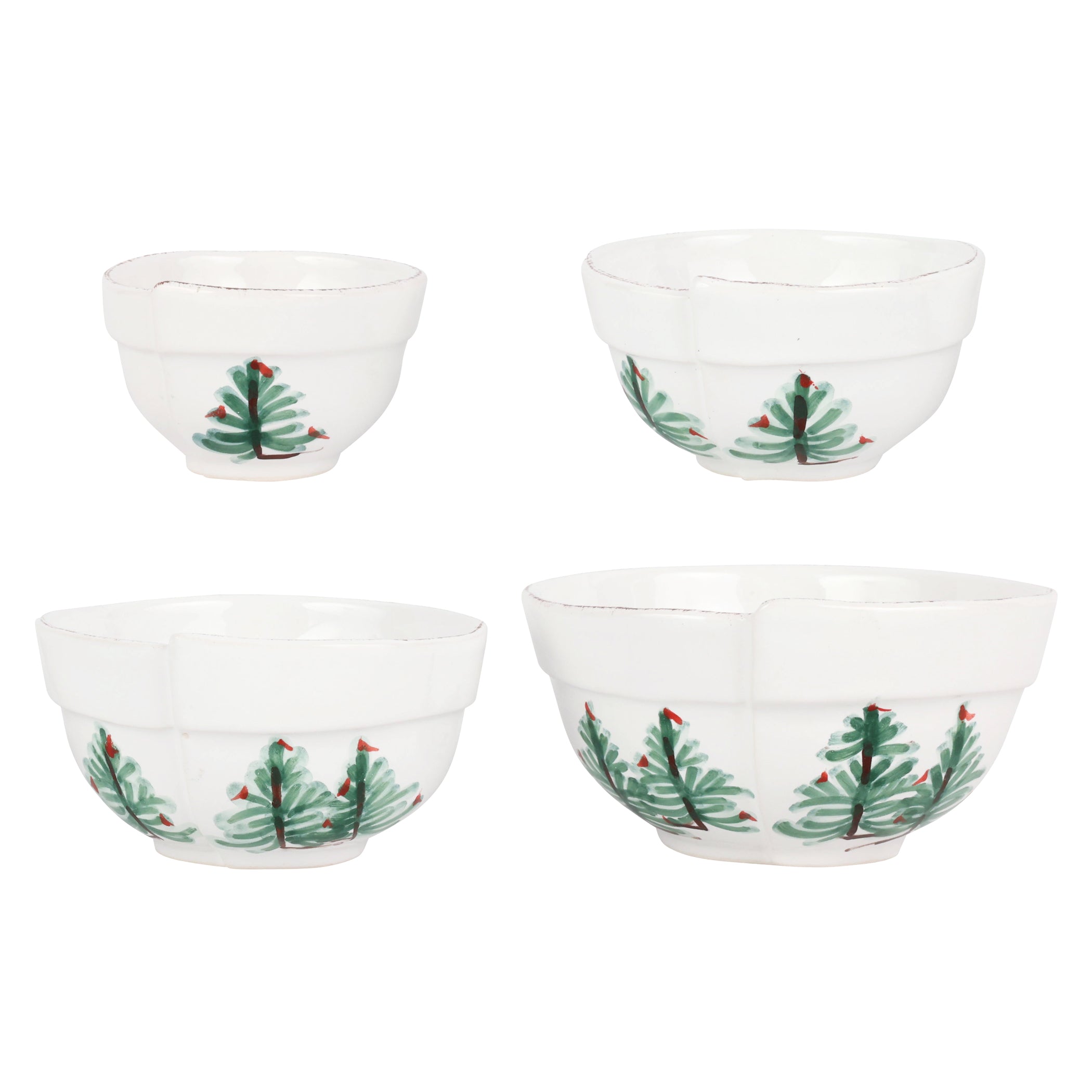 Lastra Holiday Assorted Prepping Bowls in Green, Set of 4