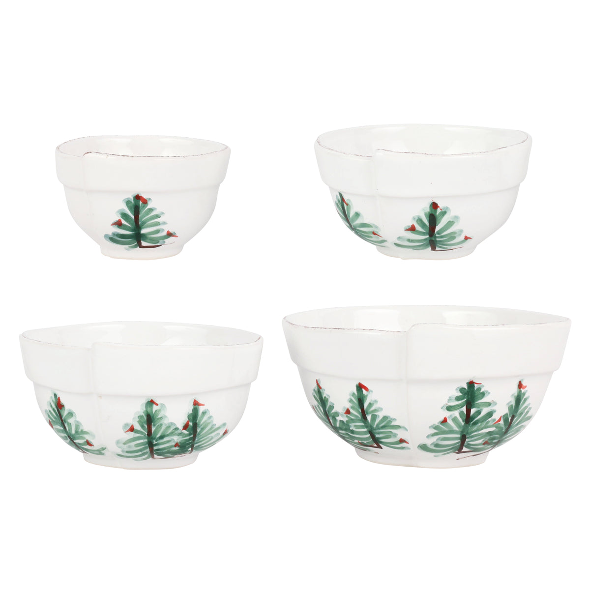 Lastra Holiday Assorted Prepping Bowls in Green, Set of 4