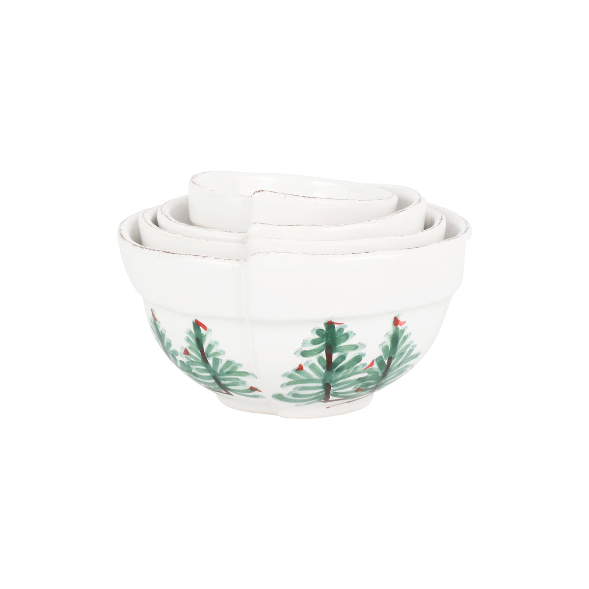 Lastra Holiday Assorted Prepping Bowls in Green, Set of 4