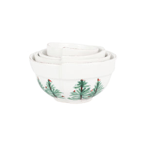 Lastra Holiday Assorted Prepping Bowls in Green, Set of 4