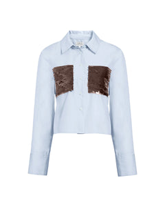 Largaux Top in Oxford Blue