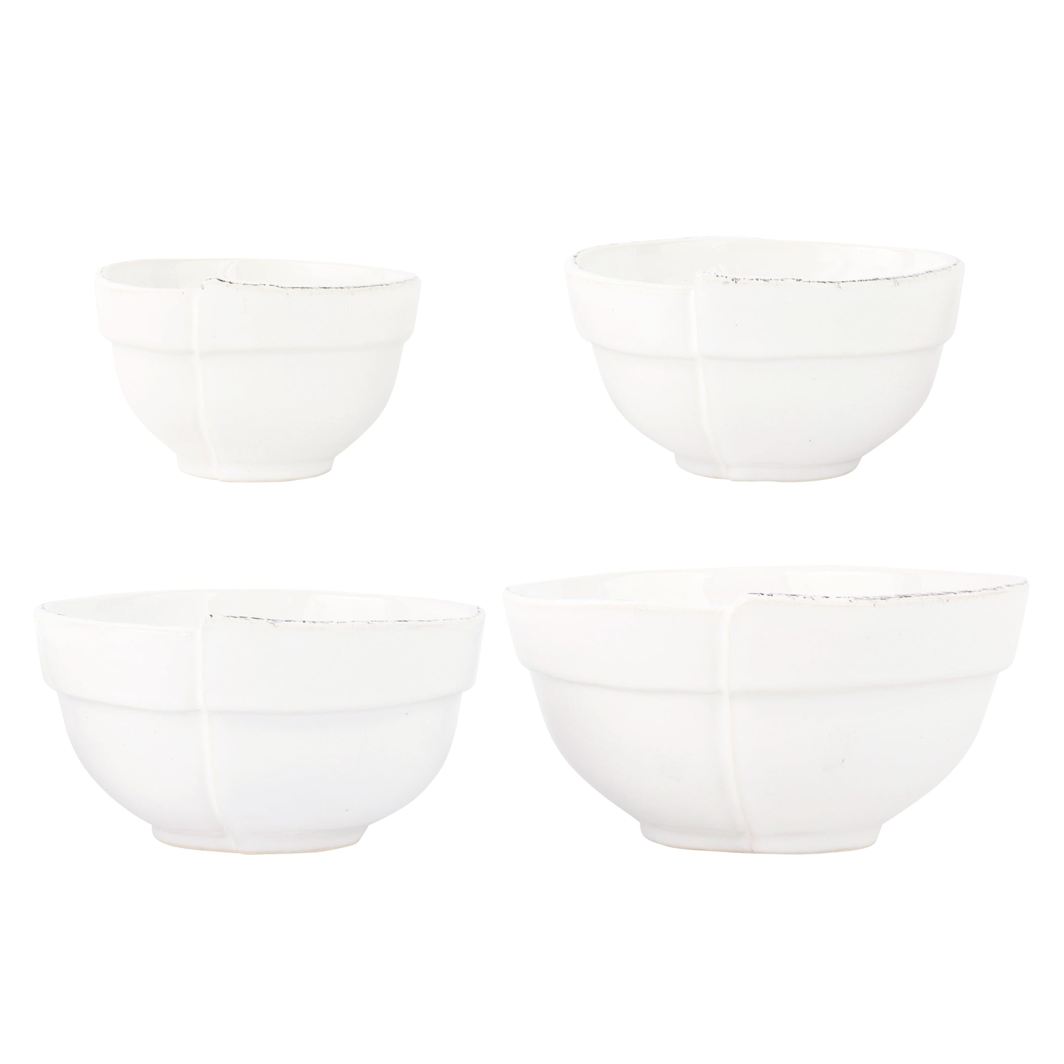 Lastra White Assorted Prepping Bowls, Set of 4