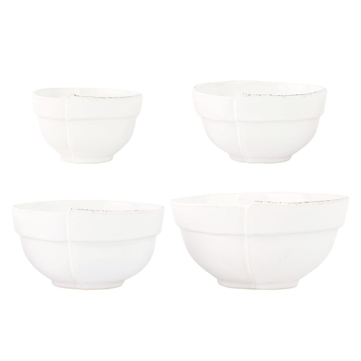 Lastra White Assorted Prepping Bowls, Set of 4