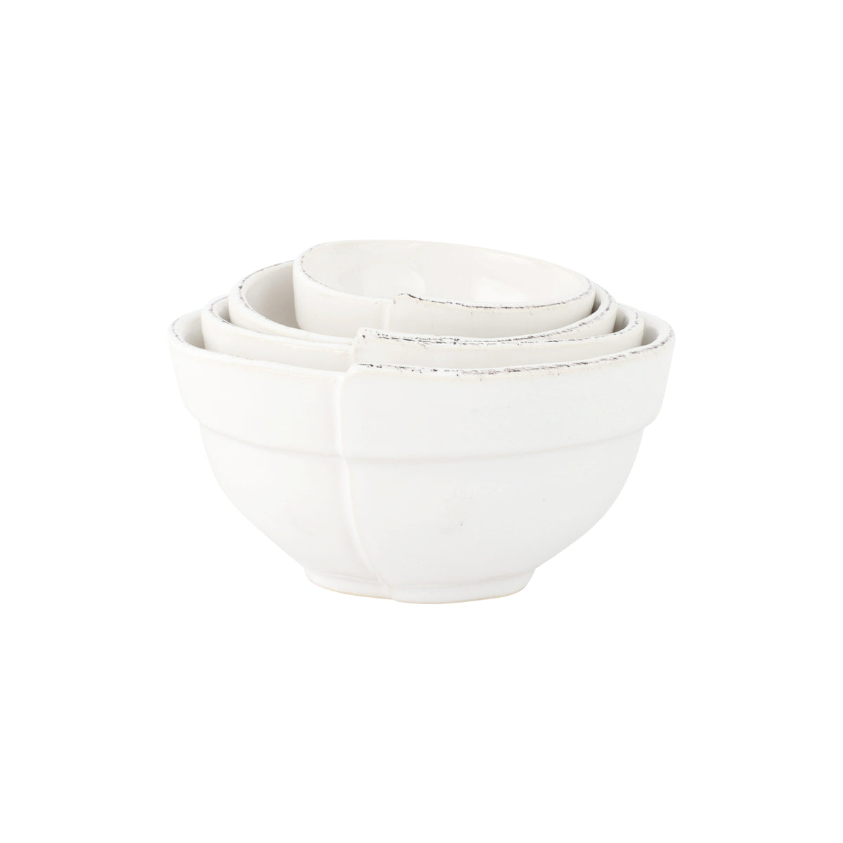 Lastra White Assorted Prepping Bowls, Set of 4