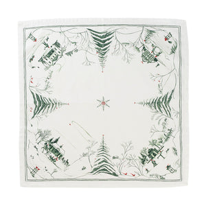 Country Estate Winter Frolic Napkin in Evergreen, Set of 4