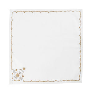 Heidi Embroidered Napkin in Gold/Silver, Set of 4