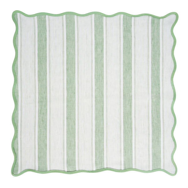 Cabana Stripe Napkin, Set of 4 in Seagrass