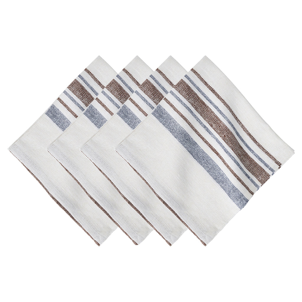 Danish Stripe Napkin in Taupe, Set of 4