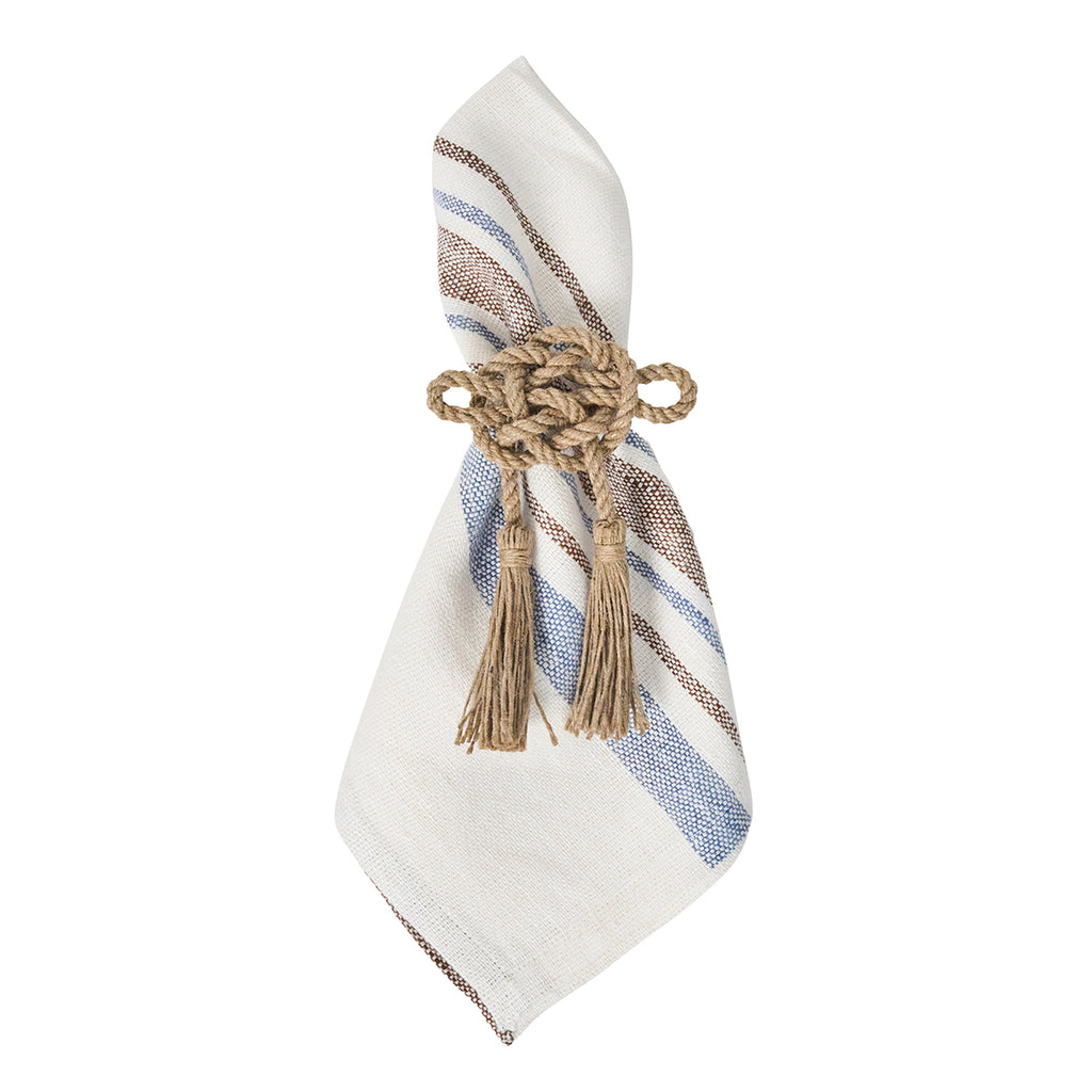 Danish Stripe Napkin in Taupe, Set of 4