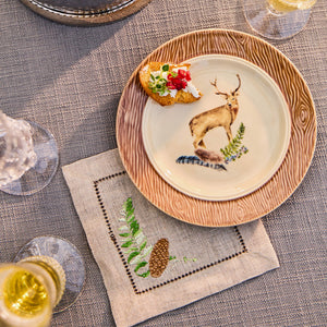 Forest Walk Cocktail Napkin Assorted in Multi, Set of 4