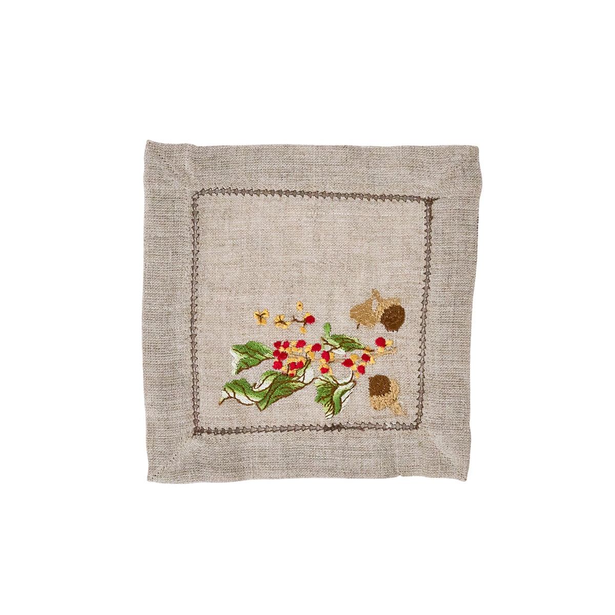 Forest Walk Cocktail Napkin Assorted in Multi, Set of 4