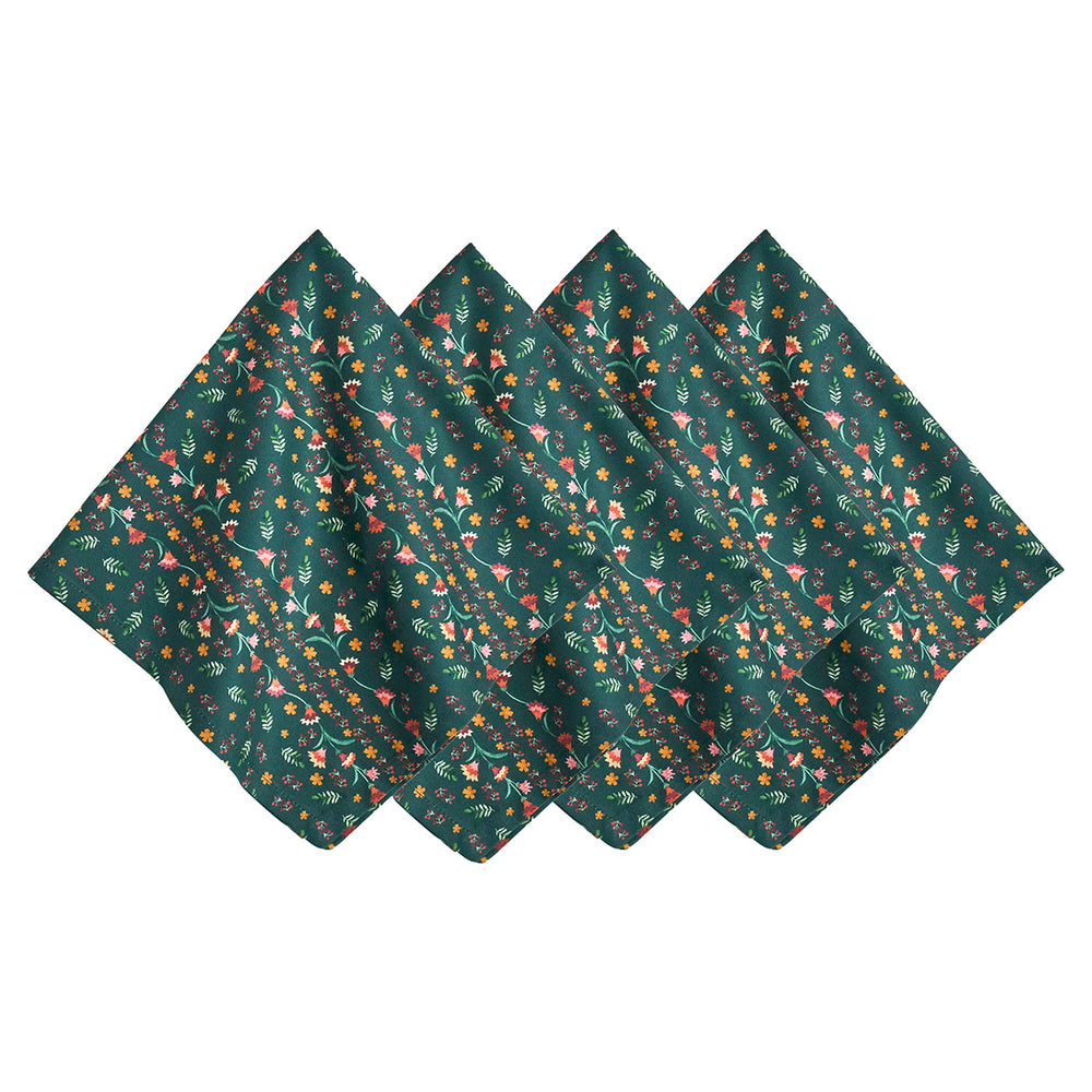 Klara Napkin in Evergreen, Set of 4