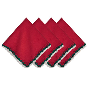 Isadora Napkin in Red, Set of 4