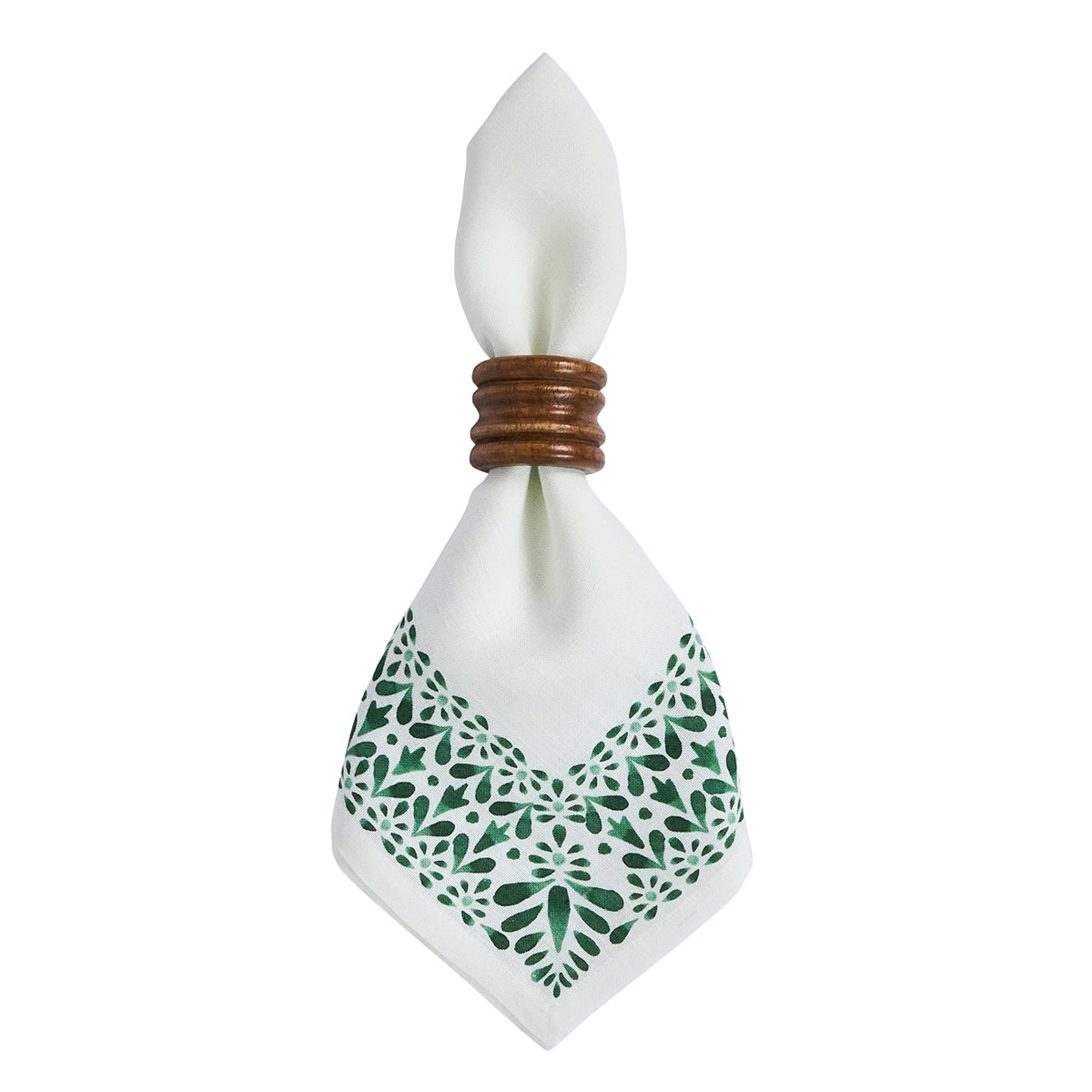 Iberian Border Napkin in Evergreen, Set of 4