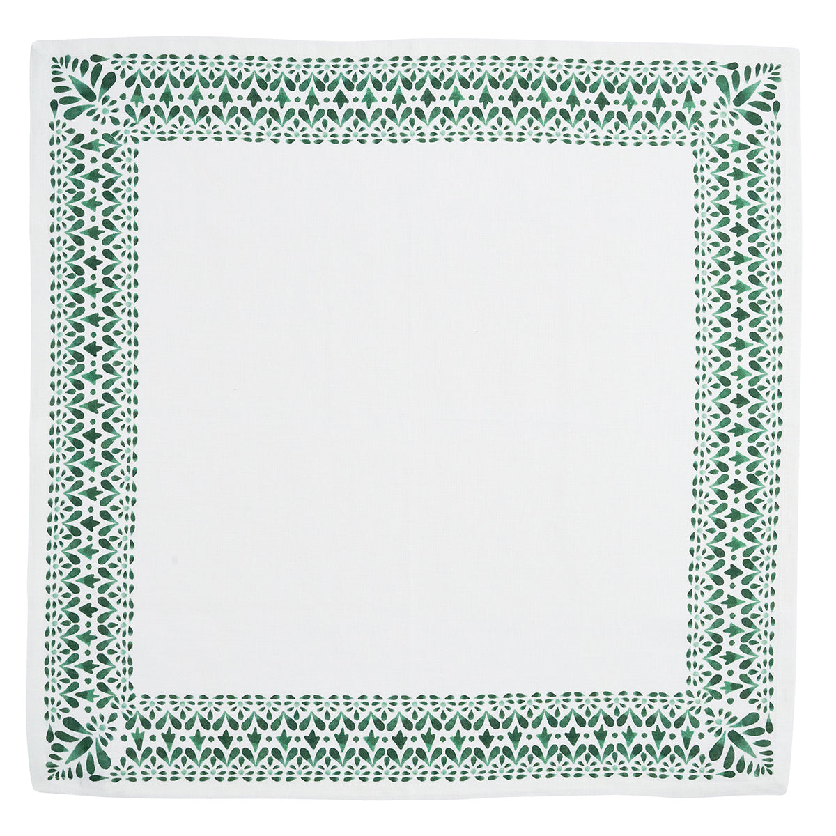Iberian Border Napkin in Evergreen, Set of 4