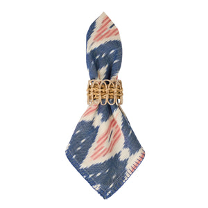 Ikat Napkin in Blue and Pink, Set of 4