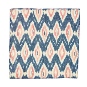 Ikat Napkin in Blue and Pink, Set of 4