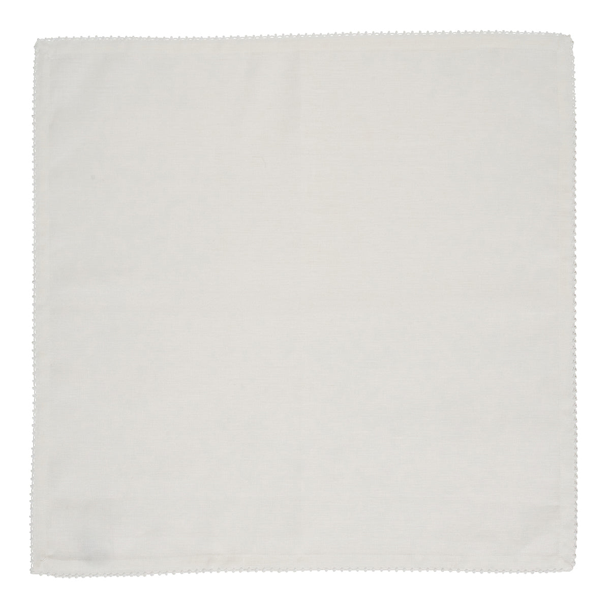 Berry Scallop Napkin in White, Set of 4