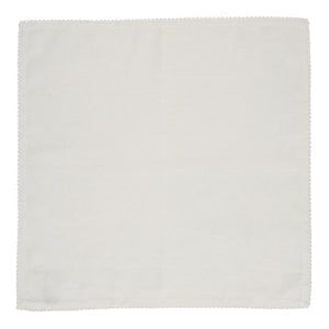 Berry Scallop Napkin in White, Set of 4