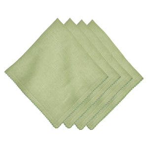 Berry Scallop Napkin in Light Green, Set of 4