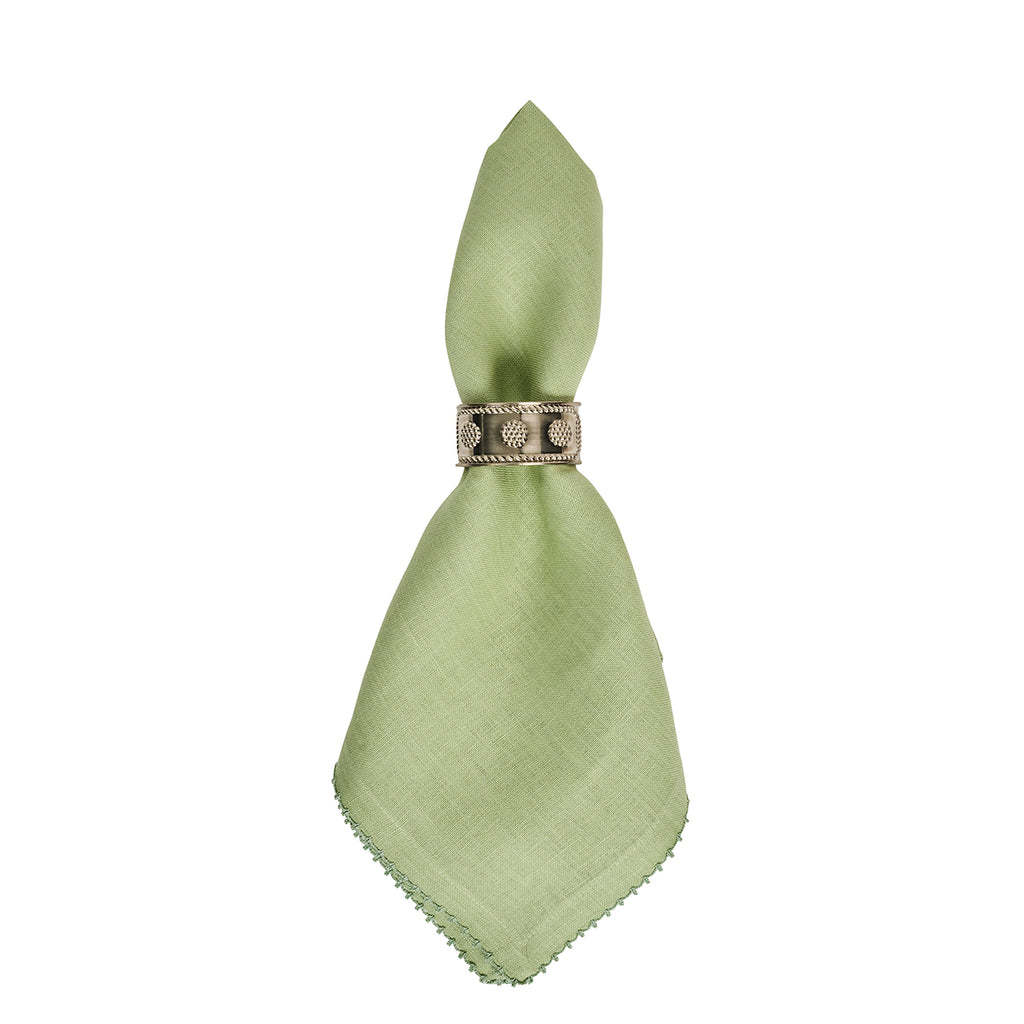 Berry Scallop Napkin in Light Green, Set of 4